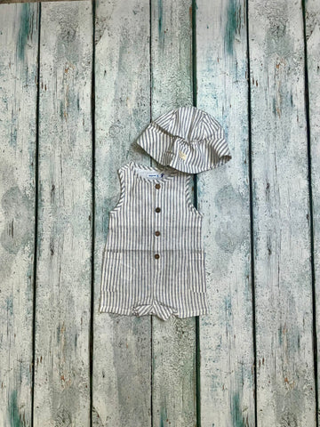 Striped Linen Romper