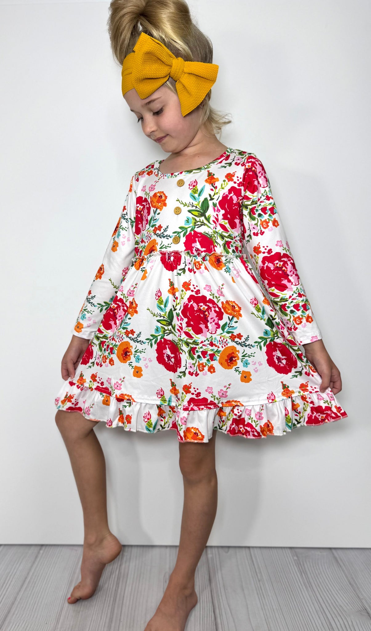 Fall VIntage Floral Dress 
