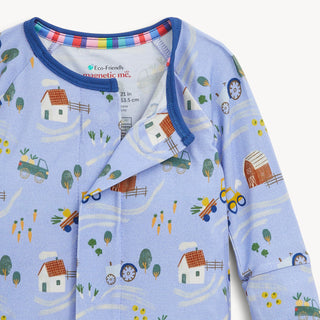 Farm to Table Magnetic Baby Covertible – Ultra-Soft Modal Sleepsuit-110 Footie/pjs/coverall/gown-Magnetic Me-Baby In Bloom