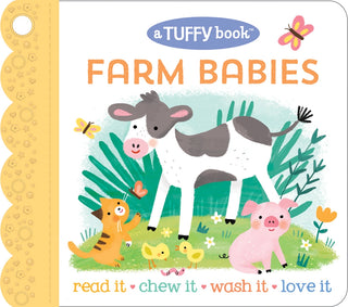 Farm Babies Tuffy Book: Chewable & Indestructible Teething Board Book-180 Books-Cottage Door-Baby In Bloom
