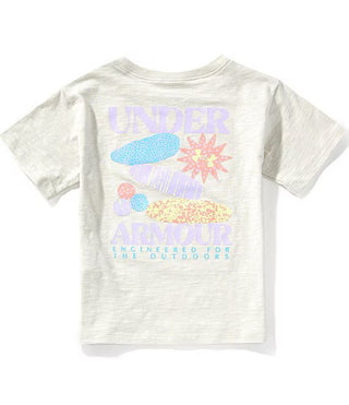Under Armour Girls' Fossil Stack Graphic Tee-130 Kids Tops-Under Armour-Baby In Bloom