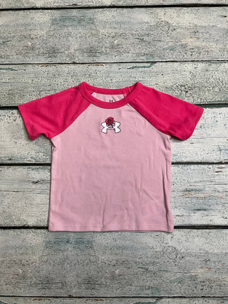 Prime Pink New Prep Raglan Shirt-130 Kids Tops-Under Armour-Baby In Bloom