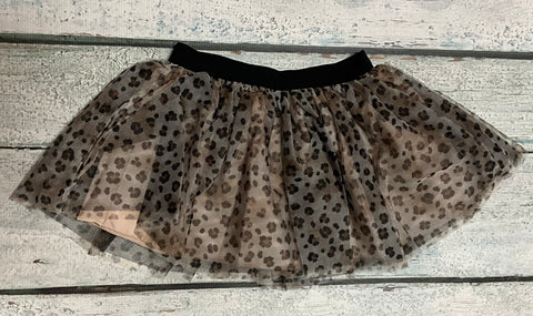 Leopard tulle skirt