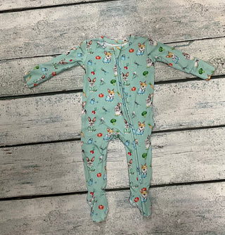 Micheal Zippered Footie-Distress-Lev Baby-Baby In Bloom