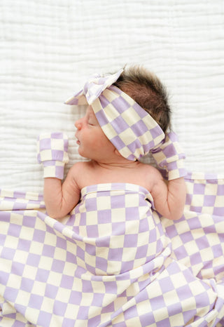 Violet Swaddle-170 Baby Soft Gifts-Lou Lou and Company-Baby In Bloom