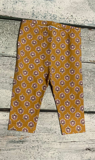 Mustard floral leggings 