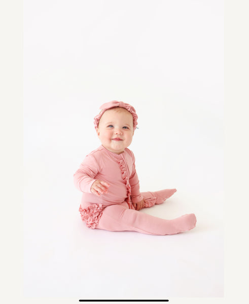 Autumn Blush Rufle Footie