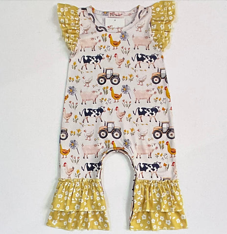 Harvest farm romper