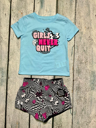 Checkered Happy Face Reversible Short