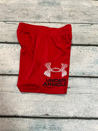 Red UA tech Logo Short-Carryover Spring Summer-Under Armour-Baby In Bloom