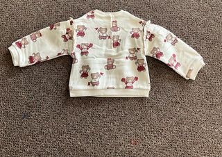 Little Explorer Tan Bear All-Over Print Sweatshirt-130 Kids Tops-Mayoral USA-Baby In Bloom