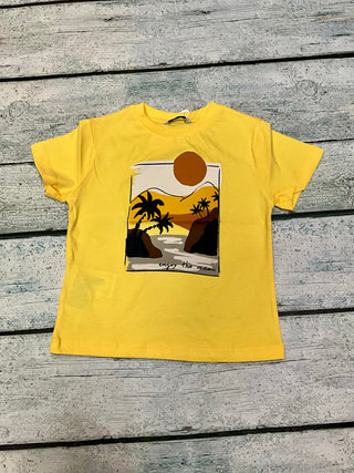 Yellow setting sun shirt