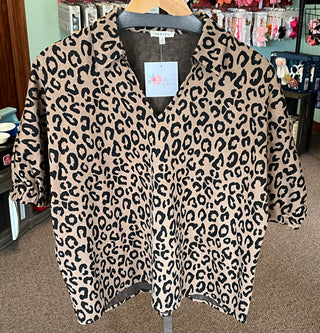 Toffee cheetah hi low shirt