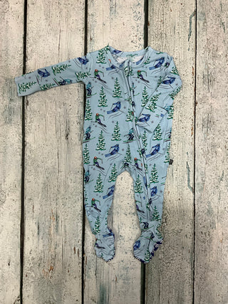 Breck Zippered Footie-Distress-Lev Baby-Baby In Bloom