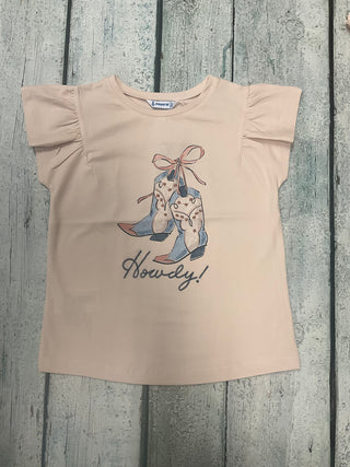 Cream Shirt with Boots-Distress-Mayoral USA-Baby In Bloom
