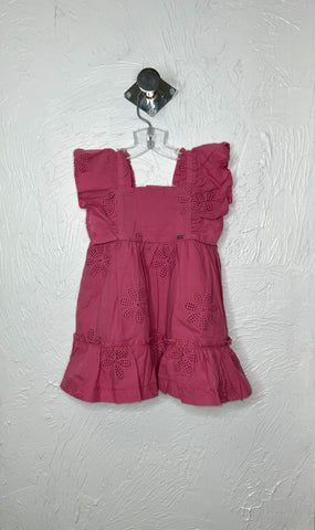 HIbiscus Embroidered Dress