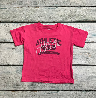 Prime Pink UA Tech Athletic Shirt-130 Kids Tops-Under Armour-Baby In Bloom