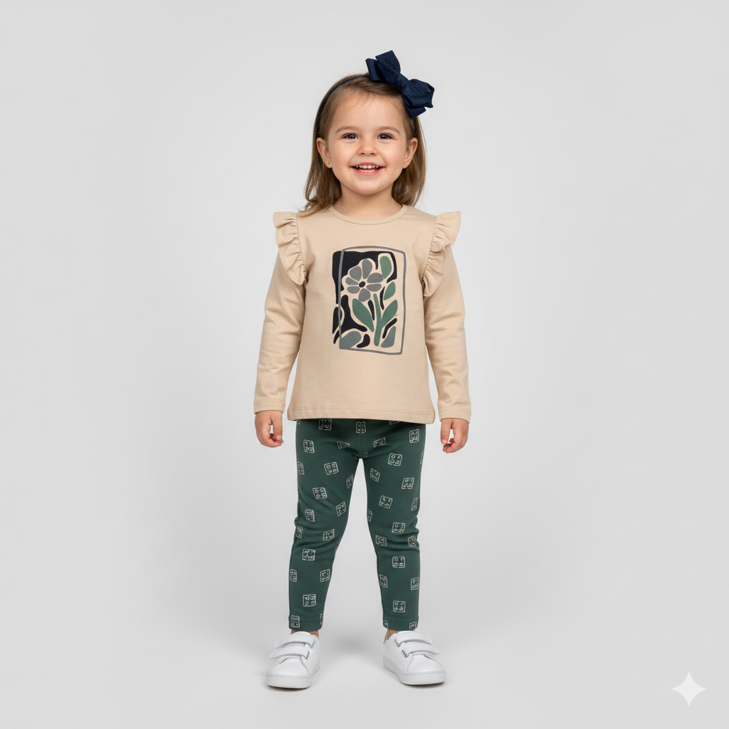 Floral Graphic Long-Sleeve Top