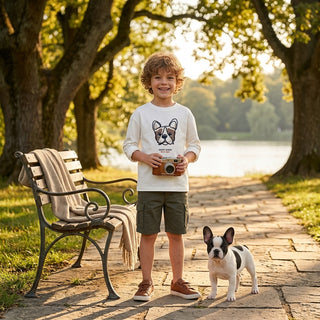 Kids’ 100% Cotton Bulldog Graphic Tee – Durable Long Sleeve Playwear-130 Kids Tops-Mayoral USA-Baby In Bloom