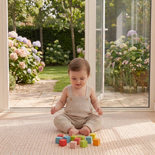 Essential Knit Baby Suspender Pants – Timeless Oatmeal Romper-140 Kids Bottoms-Mayoral USA-Baby In Bloom