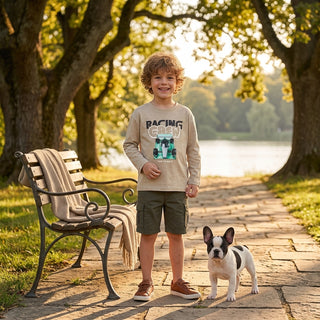 Mayoral Boys' 100% Cotton 'Racing Crew' Long Sleeve Graphic T-Shirt-130 Kids Tops-Mayoral USA-Baby In Bloom