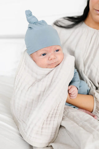 Grey CLoud Muslin Burp Cloths
