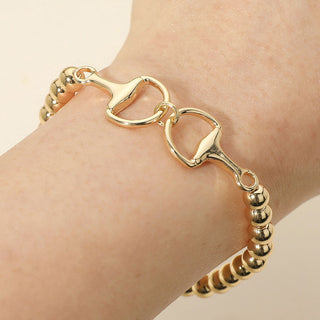 Classic Equestrian Horsebit Stretch Bracelet