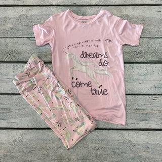 Shrinking Violets Sleeping Unicorns Graphic Shirt Pjs