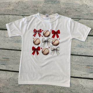 Red Baseball Coquete Shirt Small-130 Kids Tops-Avery Mae Inspiratons-Baby In Bloom