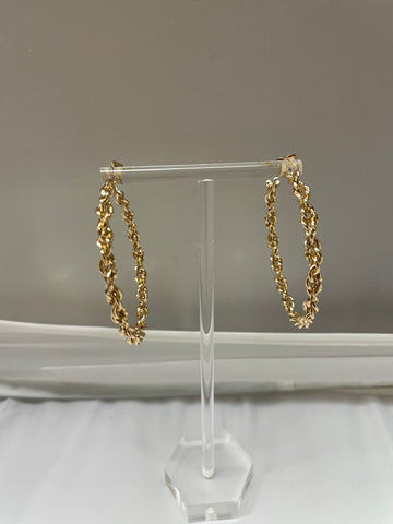 Ribbon Chain Link Earrings