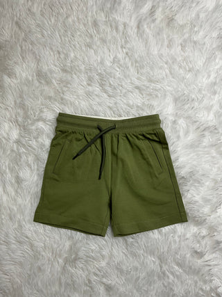 Olive Fleece Shorts
