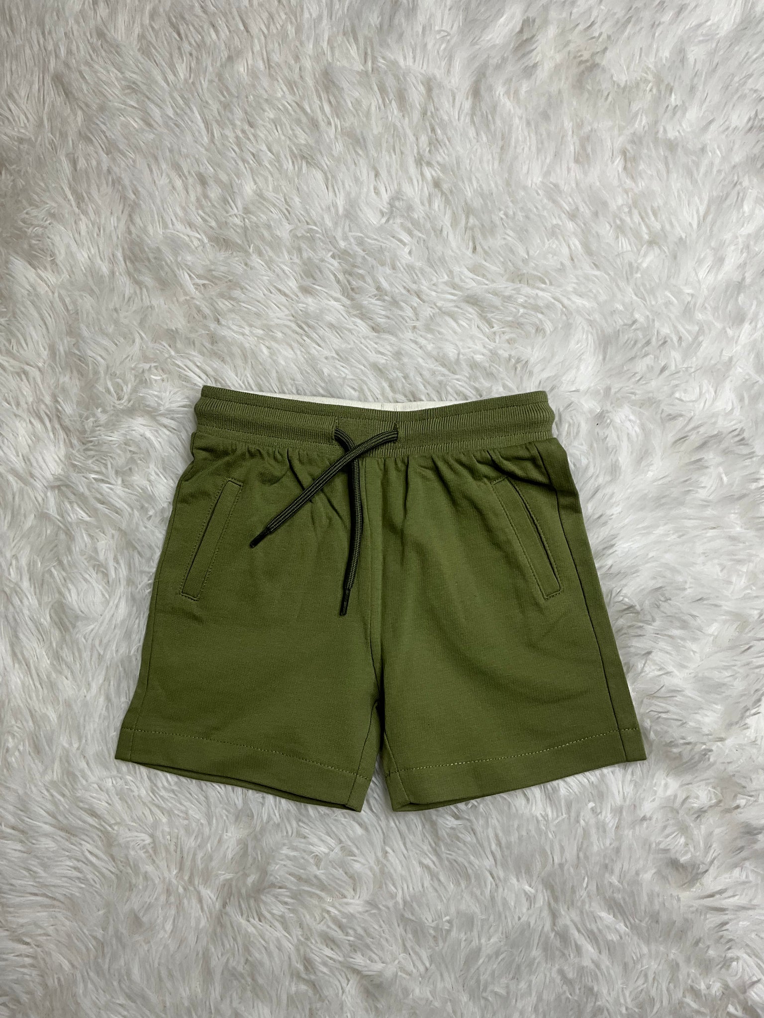 Olive Fleece Shorts