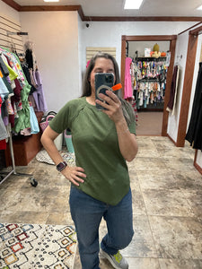 Waffle Weave Short Sleeve Shirt Light Olive
