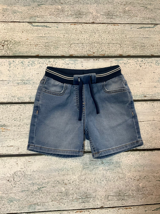 Soft Denim Jogger Short-Distress-Mayoral USA-Baby In Bloom