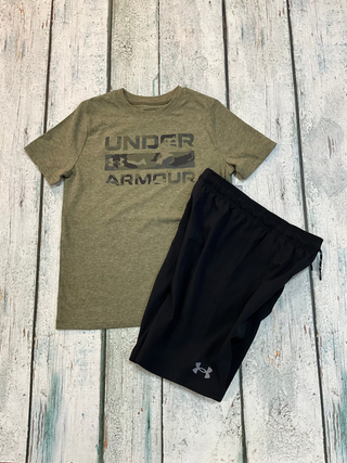 Marine Green Stacked Logo Shirt