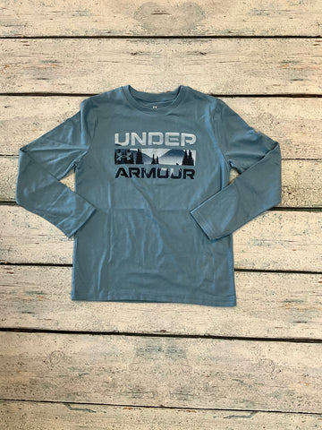 Blue Smoke Stacked Logo Shirt