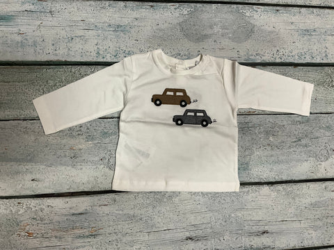Appliqué cars shirt