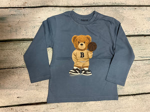 Teddy bear basketball player shirt