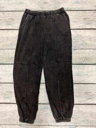 Black Acid Washed Joggers-140 Kids Bottoms-Hayden-Baby In Bloom