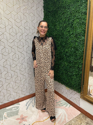 Leopard Ribbed Romper