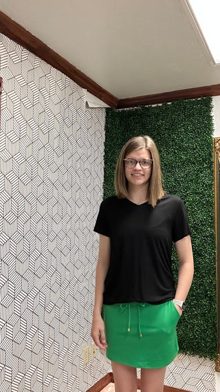 Solid Green Skort-220 Womens Bottoms-Jess Lea-Baby In Bloom