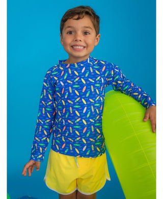 Neon Surf's Up Rash Guard-Distress-Ruffle Butts-Baby In Bloom