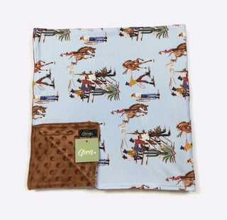 Blue Dude Ranch Swaddle-170 Baby Soft Gifts-Clover Cottage-Baby In Bloom