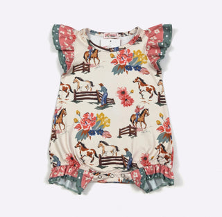 Calamity Jane Bubble Romper-160 Dress/Romper/Jumpsuit-Clover Cottage-Baby In Bloom