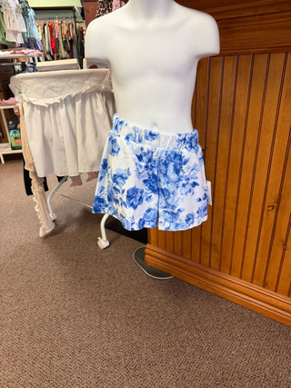 Deja Blu Floral Terry Cloth Shorts – Ultra-Soft Summer Beach Essentials-140 Kids Bottoms-tenly-Baby In Bloom