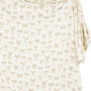 Isla Bow Print Swaddle Blanket – Ultra-Soft Newborn Wrap
