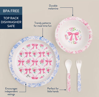 Itzy Bistro™ Toddler Dining Set – Ribbons & Roses (4-Piece)-190 Toys-Itzy Ritzy-Baby In Bloom