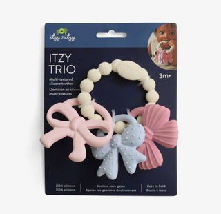 Itzy Trio™ | Multi-Textured Silicone Baby Teether & Sensory Toy-190 Toys/Book-Itzy Ritzy-Baby In Bloom