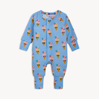Melt Gala: Ice Cream Modal Magnetic Convertible Baby Coverall-110 Footie/pjs/coverall/gown-Magnetic Me-Baby In Bloom