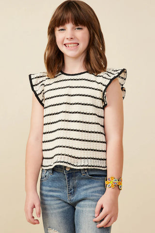 Oatmeal Striped Tank Top
